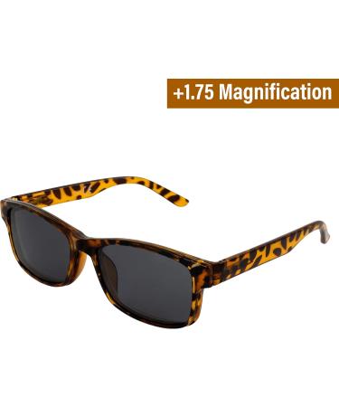 Buy Global Vision Reading Glasses +1.75 Demi Brown Frame with Clear Lens & Polarized Clip-On Shades - Shop Internationally - Buy Online on GoSupps.com