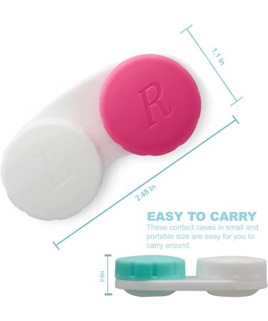 12 PCS Colorful Contact Lens Case | Portable Left/Right Eyes Box Holder for Travel, Work & Home - Bulk Storage Kit (3 colors) - Buy Online on GoSupps.com