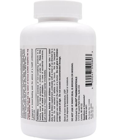 FeroSul 325mg Ferrous Sulfate Coated Easy-To-Swallow Tablets - 100 ct. (Red) - Buy Online on GoSupps.com