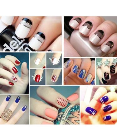 White Nail Striping Tape Line Rolls - DIY Nail Art Decoration Stickers - Buy Online on GoSupps.com