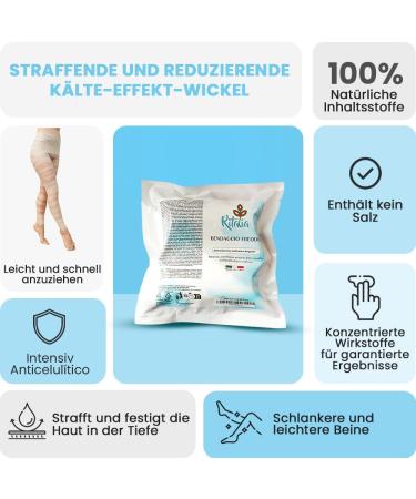 Ritalia Cellulite Wickel - Draining Cold Effect Leg Wraps for Toning & Anti-Tiredness | 100% Natural Extracts - Cosmetic Bandage - Buy Online on GoSupps.com