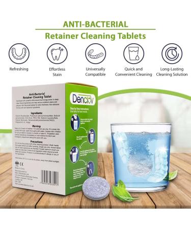 Retainer Cleaning Tablets - Fresh, Stain-Free for Invisalign Aligners, Dentures, Mouth Guard - 120 Tablets - Buy Online on GoSupps.com