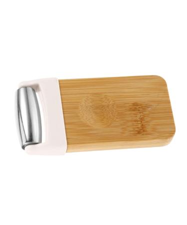 MERRYHAPY Jade Massager Tool Eye Massager Walker Eye Massage Rollers Face Massagers Skin Massagers Face Rollers Roller for Face Facial Roller Face Massage Roller Wooden Metal Care Woman 9.00X4.60X1.30CM As Shown