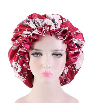 Large Double Layer Satin Bonnet Cap for Curly Hair Women - Hair Wrap for Sleeping - Buy Online on GoSupps.com