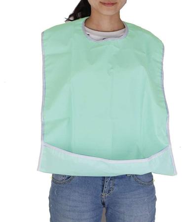 NUOLUX Waterproof Elderly Mealtime Bib Protector Apron 65x45cm - Light Green - Buy Online on GoSupps.com