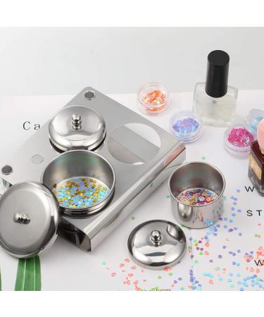 Manicure Container Liquid Powder Cup Crystal Tools Dispensing Container With Lid for Women Nail Art Tools Nail Art Acrylic Liquid Powder Kit Liquid Powder Cup - Buy Online on GoSupps.com