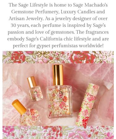 Rose Quartz Organic Perfume Spray by Sage- 2 oz Vegan & Cruelty-Free Floral Scent Rose Damask Honeysuckle Jasmine Rose Quartz 2 oz Eau de Toilette Spray - Buy Online on GoSupps.com