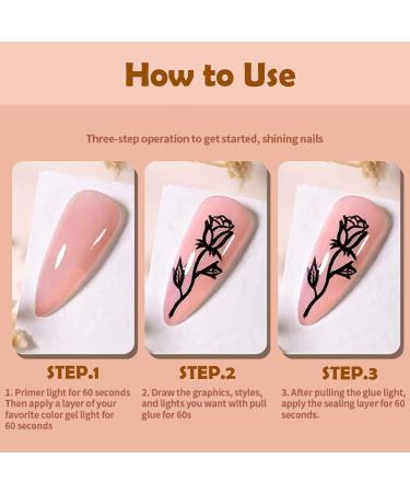 White Gel Nail Polish Liner - 10ml Thin Brush for French Manicure & Nail Art | Soak Off UV/LED, DIY Salon Quality - Buy Online on GoSupps.com