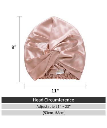 ZIMASILK 22 Momme Mulberry Silk Sleep Cap for Women - Rose Gold Night Bonnet for Hair Care - Buy Online on GoSupps.com