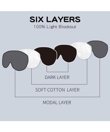 Pacearm Modal Sleep Mask - Soft & Comfortable Eye Mask for Men and Women - Adjustable Strap - Black - Buy Online on GoSupps.com