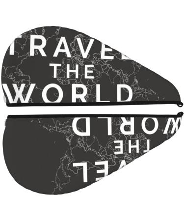 Travel The World1 Microfiber Hair Towel - Super Absorbent Coral Velvet Quick Dry Wrap for Long Short Curly & Thick Hair | Perfect for Travel - Buy Online on GoSupps.com