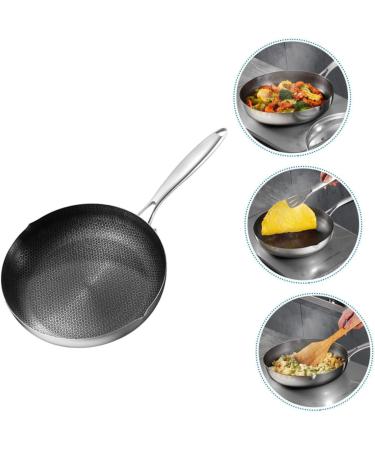 ABOOFAN Work on Pans Griddle Pan Non Stick Cooking Utensils Flat Skillet Honeycomb Wok Everyday Pan Wok Stir-Fry Pan Frying Pan/pan Accessories with Wok Household China 26c Stainless Steel - Buy Online on GoSupps.com