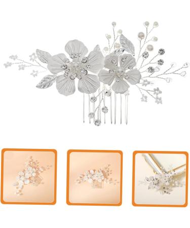 Angoily Bridal Hair Accessories Flower Hair Combs Wedding Headdress Red Flower Hair Comb Wedding Hair Clip Bridal Headpiece Pearl Tiara Abs Bridesmaid Hair up Mori Department - Buy Online on GoSupps.com