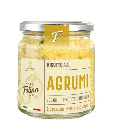 CasaFolino Sibari Carnaroli Rice Orange Rice 200g in a reusable glass jar Genuine product ready in minutes - 100% Made in Italy