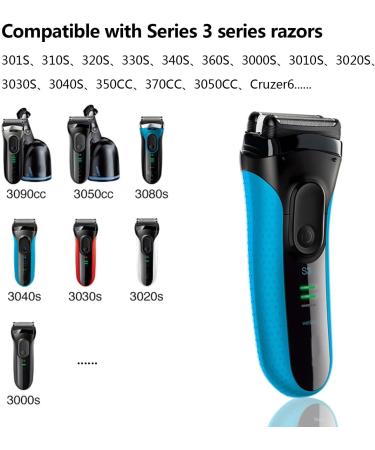 Darohz 32S for Braun Series 3 Electric Shaver Replacement Head - Compatible With Series3 Shavers 301s 310s 320s 3000s 3010s 3020s 3050cc 3070cc etc by Models(2pcs) - Buy Online on GoSupps.com