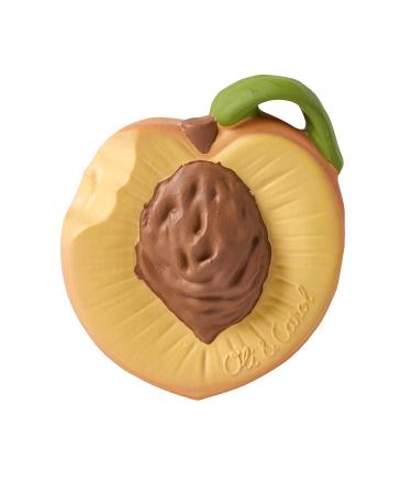 Oli & Carol - Baby teething ring made of natural rubber peach orange palm peach