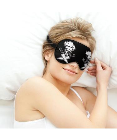 Skull Chef Sleep Mask - Adjustable Strap Eye Cover for Sleeping, Blocking Light - Men's and Women's Night Travel Blindfold - Buy Online on GoSupps.com