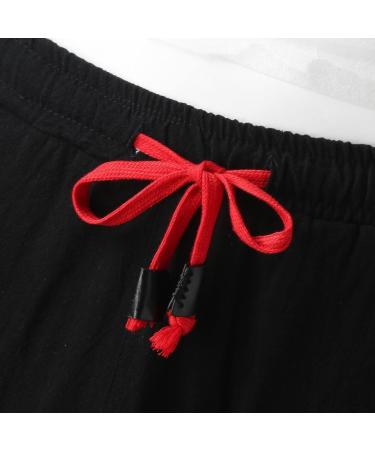Men's Golf Shorts - Casual Cotton Linen Bloomers for Yoga - Black XL - Buy Online on GoSupps.com