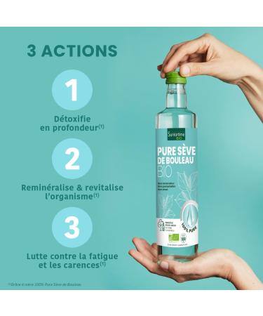 Santarome Bio - Pure Organic Birch Sap | Draining and Detox Food Supplement | Drains Revitalizes & Detoxifies the Body - Aga - Buy Online on GoSupps.com