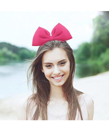 Rose Halloween Bow Headband | Big Bow Hair Hoop for Women | Fluffy Hairband for Christmas Party | Handmade Hair Accessory - Buy Online on GoSupps.com