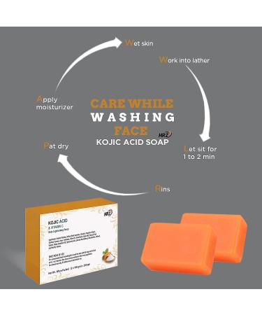 Kojic Acid & Vitamin C Skin Lightening Soap (3.5 Oz, 2 Bars) - Reduce Dark Spots, Wrinkles, Signs of Aging - Exfoliating & Brightening Face and Body Wash - Buy Online on GoSupps.com