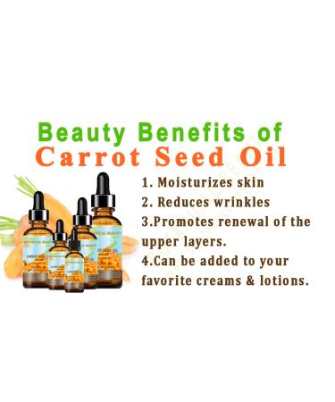 CARROT SEED OIL 100 % Natural Cold Pressed Carrier Oil. 1 Fl.oz.- 30 ml. Skin Body Hair and Lip Care. "One of the best oils to rejuvenate and regenerate skin tissues. by Botanical Beauty - Buy Online on GoSupps.com