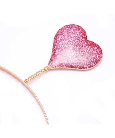 Boderier Glitter Heart Headband - Valentine's Day Costume Party Hair Accessory - Buy Online on GoSupps.com