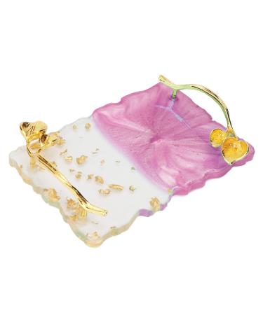 Bamjour Nail Polish Palette Mixed Color Palette for Nail Art Non-Slip Nail Polish Gel Color Display Board Mixing Plate (PINK)