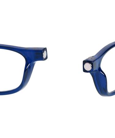 TBOC Blue Reading Glasses +1.00 Diopter - Stylish Foldable Readers for Men & Women - Magnetic Closure - Ideal for Presbyopia - Buy Online on GoSupps.com
