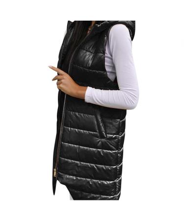 Ronony women's winter jacket warm long Elegant winter coat lined teen girl fleece coat midi long with hood fleece jacket parka autumn outdoor jackets outdoorwear 3xl 1#black