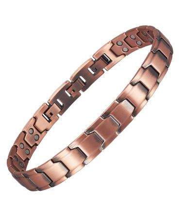 Enercoppex copper foot chain for men against arthritis and joints magnetic foot chains made of pure copper 3500 gauss effective magnet for pain relief a healthy jewelry gift