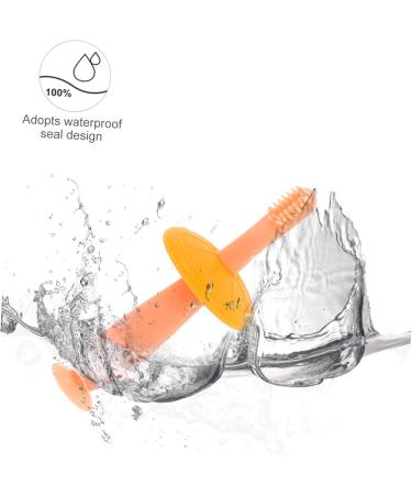 Minkissy Silicone Baby Toothbrush Set | Childrens Toothbrush with Banana Bite Ring | Premium Mouth Protection & Cleaning Gel Pink - Buy Online on GoSupps.com