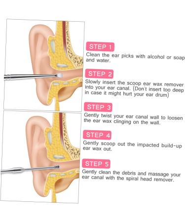 Stainless Steel Ear Spoon Set - 3pcs Ear Wax Removal Tool & Cleaner Kit - Buy Online on GoSupps.com