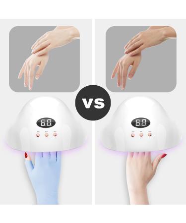 Arqumi UV Gel Nail Lamp Dryer Protection Gloves - 2 Pairs | Gel Manicure Fingerless Anti-UV Gloves for Nail Art - Cyan - Buy Online on GoSupps.com