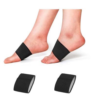 RooRuns Arch Support Compression Plantar Fasciitis Support Foot Pain Relief for Women Men Orthotics Foot Wrap for Flat Feet Fallen Arches High Arch 1 Pair Large