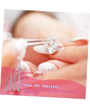 Buy Angoily 8 Pcs Tweezers Set - Stainless Steel Jigsaw Round Head Tissue Pliers - 30x1.5cm - International Shipping - Buy Online on GoSupps.com