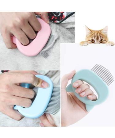 Catbrush Set - 2 Pink Brushes for Long & Short Hair Cats and Dogs | Fur Care Massage Comb & Loose Hair Removal - Buy Online on GoSupps.com