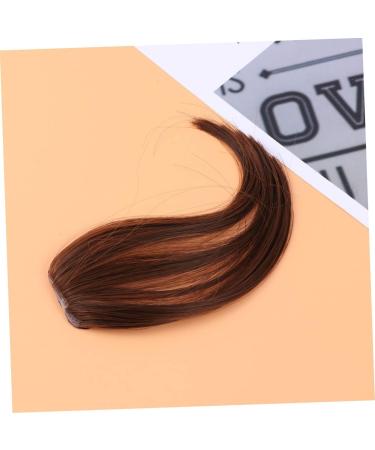 DOITOOL Woman Hair Bang Turneric Hair Bangs Clip Bridesmaid Scrunchies Body Wash Mittens Foam Curlers for Hair Eye Patches for Adults Tassles Fringe Front Hair Bangs Tassel Clip Conjoined medium Brown - Buy Online on GoSupps.com