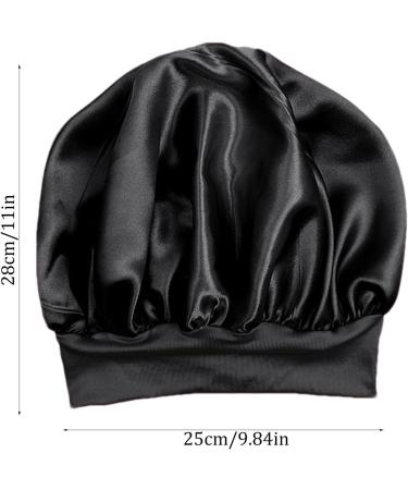 Sleeping Hair Towel Satin Hair Towel Tweezers Towel - Satin Hair Towel for Women Quick Drying Hair Turban Protective Frizz-resistant Satin Towel Suitable for Most black - Buy Online on GoSupps.com