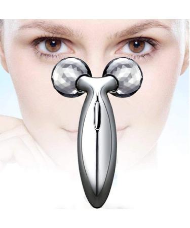 3D Y-Shape Face Body Roller Massager for Firming Beauty - Silver - Buy Online on GoSupps.com