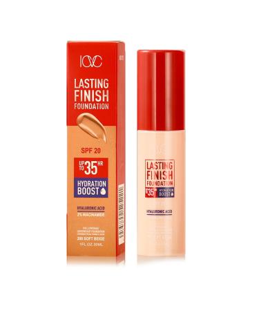 Multi-Use Waterproof Foundation Light - Sheer to Light Buildable Coverage - Natural Glow Finish - Lightweight Medium/Full Coverage Foundation Shades for All Skin Types (Ivory)