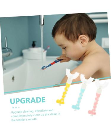 Fomiyes 12 STK Children's Toothbrush Set - Soft Bristle U-Shaped Manual Cleaning Brush for Kids - Best Oral Care for Children - Buy Online on GoSupps.com