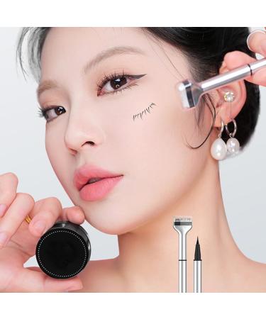 Lower Lash Stamp 2 in 1 Eyeliner Stamp Eyelash Stamps Tool Lower Lash Stamp with Ink Eyelashes Stamp Lower Eyelash Stamps Quick Eye Makeup Tool (Brown) - Buy Online on GoSupps.com
