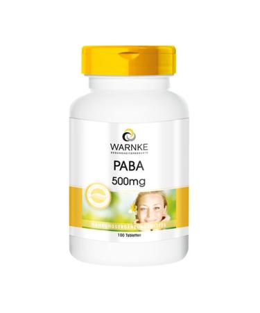 PABA 500mg - Para-Aminobenzoic Acid - 100 tablets - vegan