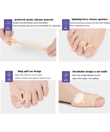 Icehao Toe Valgus Corrector & Bunion Straightener | Joint Pain Relief Aid | 24-Hour Painless Correction | 1 Pair | Complexion - Buy Online on GoSupps.com