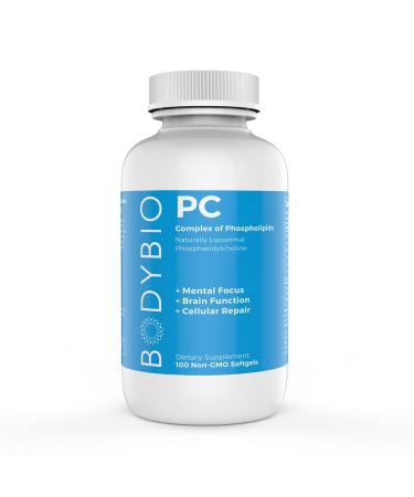 BodyBio PC  Liposomal Phospholipid Complex 100 Non-GMO Softgels