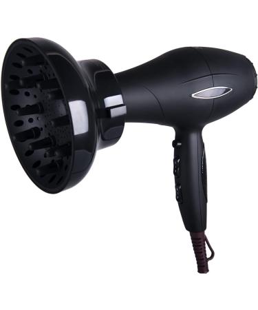 Hairizone Universal Diffuser for Curly or Wavy Hair Styling - Achieve Maximum Volume and No-Frizz Results | Black Shiny Black - Buy Online on GoSupps.com