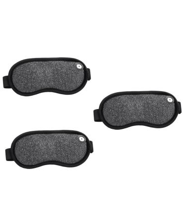 GLEAVI 3 Sets Blindfold Silk Eye for Sleeping Eye Mask Massagers Electric Eye Cover for Sleeping USB Sleep Eye Patch Sleep Blackout Heated Blinder Electric Heating Cotton Hood Travel