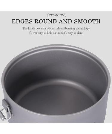 Boundless Voyage Titanium Canteen Mess Kit with Lid - Portable Outdoor Camping Bowl - Buy Online on GoSupps.com