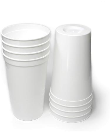 Rolling Sands 22oz White Stadium Cups - 8 Pack, BPA-Free & Made in USA - Buy Online on GoSupps.com